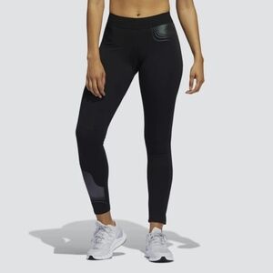 NWT Adidas Holiday Shine Black Graphic Leggings Size Small